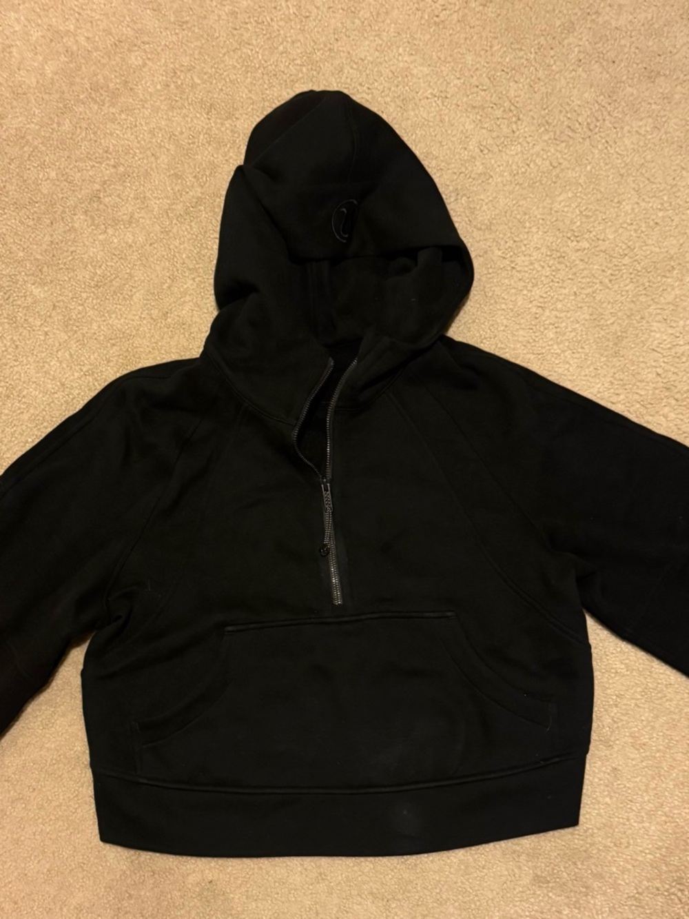 Lululemon Scuba Oversized Black Half-Zip Hooded Sweatshirt xs/s